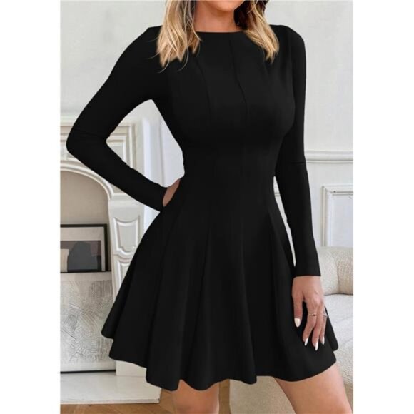 birthday dress fast delivery Black Party Wear Birthday Dress | Dreaming Of You Ruffle Dress | Size M | Ellae Lisquè main image 0